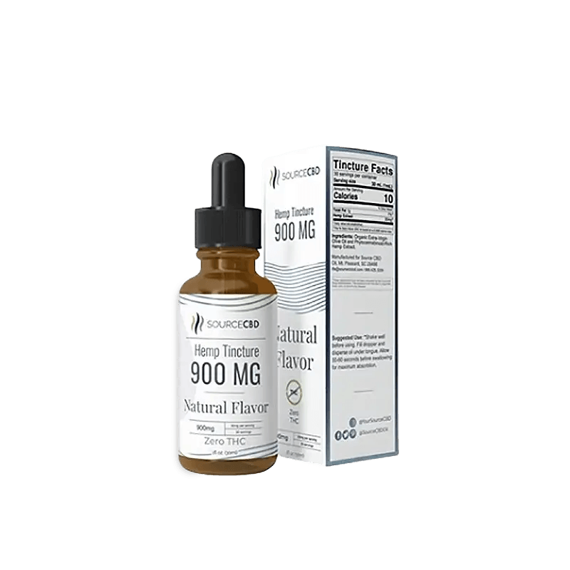 Natural Flavor CBD Oil Tincture Organic THC Free - SourceCBDOil
