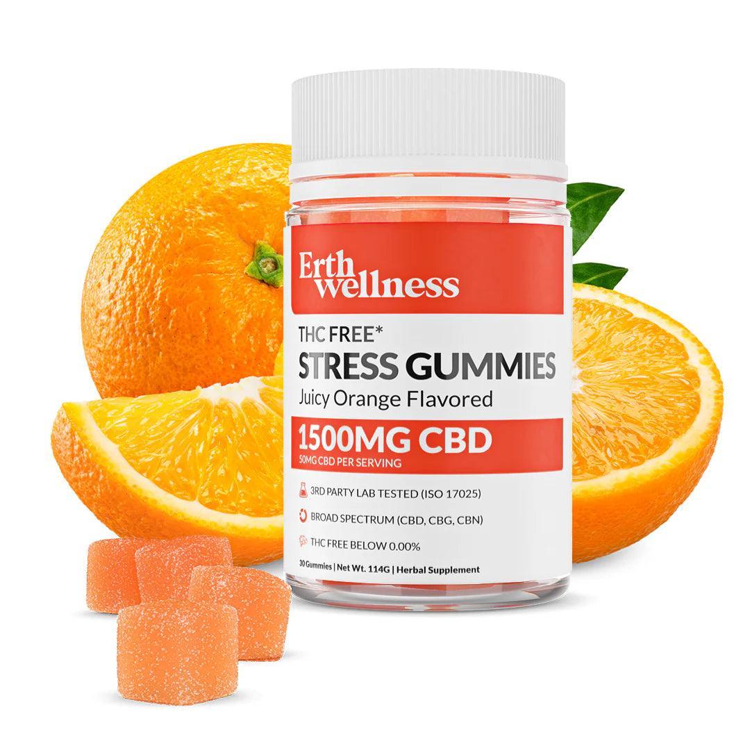 Erth Wellness STRESS Gummies - THC Free - SourceCBDOil