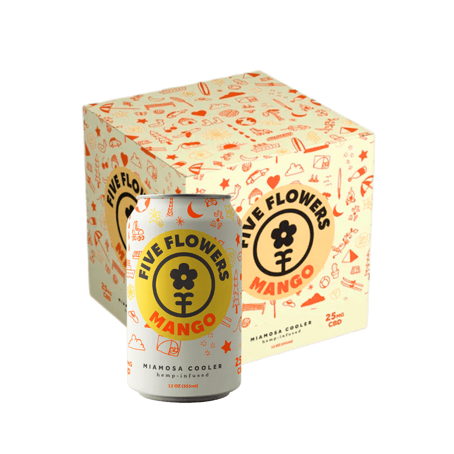Five Flowers CBD Seltzer 25 mg Miamosa Chiller - SourceCBDOil