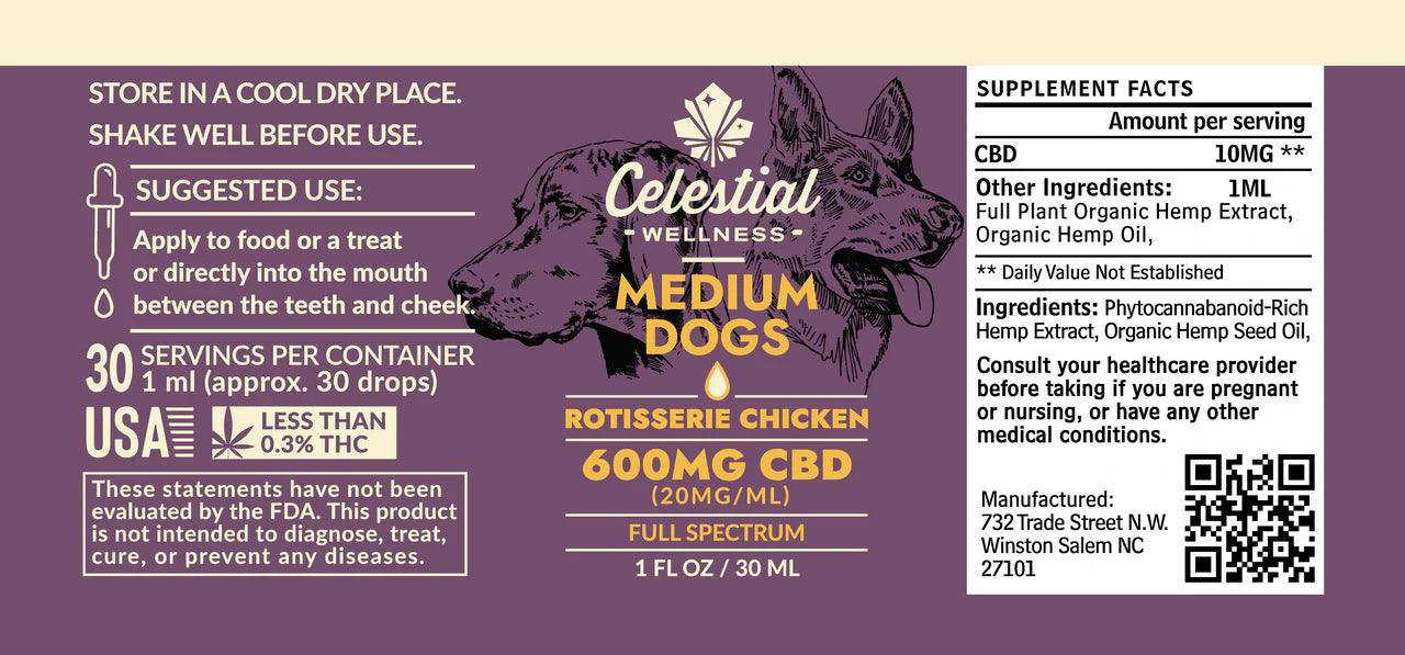 Celestial Wellness Pet Tincture 600 mg Full-Spectrum CBD - Coastal Hemp Co - Coastal Hemp Co