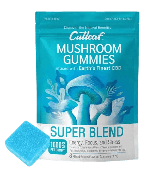 cutleaf - Cutleaf Super Blend Mixed Berry Mushroom CBD Gummies - Shop Coastal Hemp Co